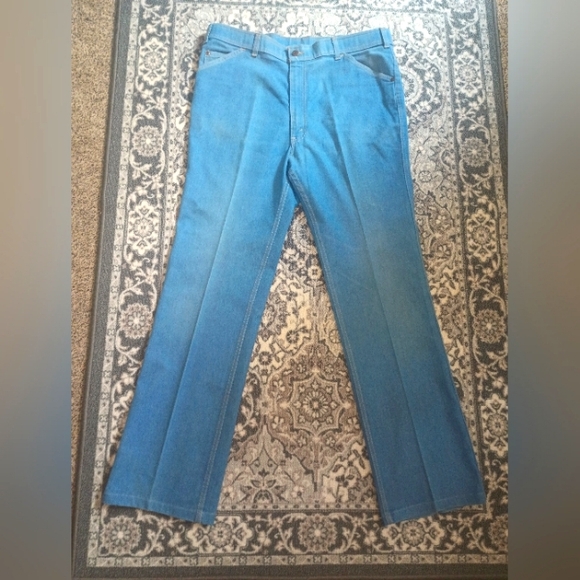 Vintage Levis Orange Tab Pleated Light Wash Jeans Mens 38x33 1970s- 1980 Skosh